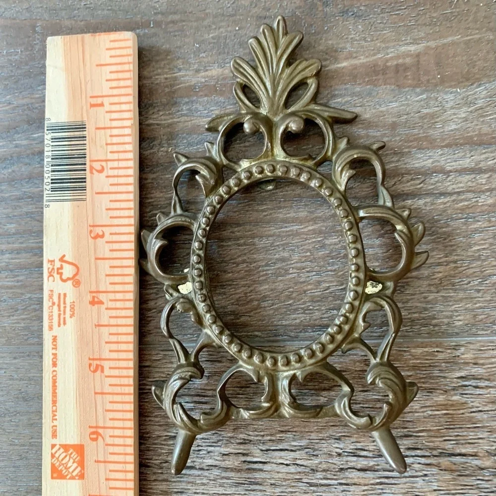 Vintage Brass Ornate Picture Frame 4/7 Inch